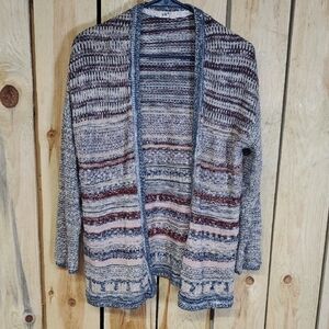 Jolt Womens Multi Color Hobo-style Cardigan Size M